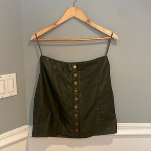 Free people leather skirt